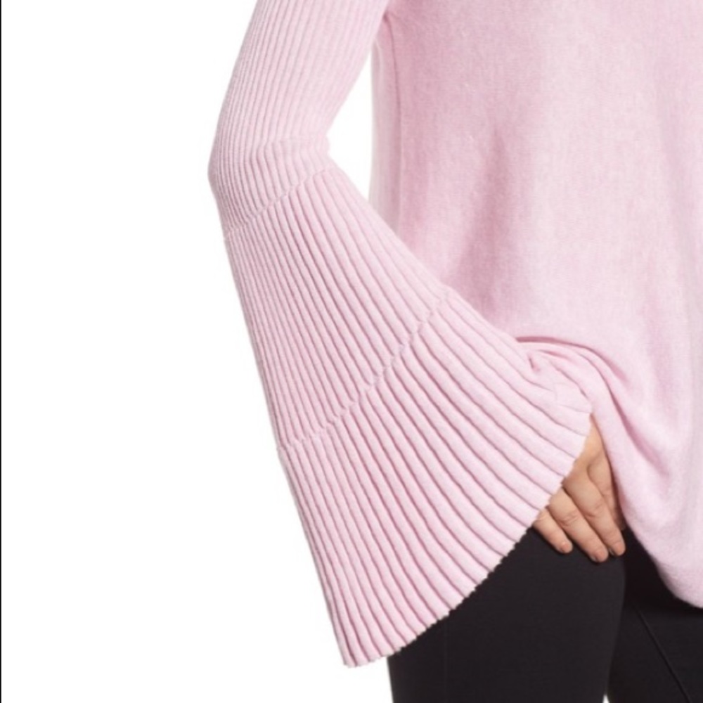 Vince Camuto Ribbed Bell Long Sleeve Pullover Sweater - Picture 4 of 11